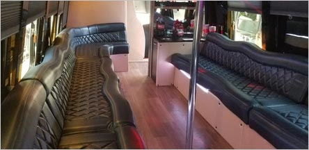 28 Passenger Party Bus Interior Belvedere