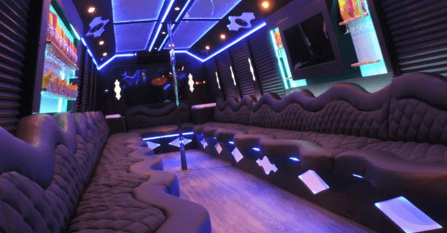 Belvedere 20 Passenger Party Bus Interior