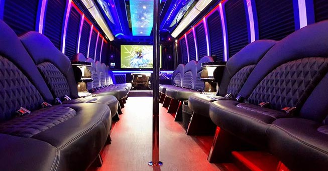 Belvedere 40 Passenger Party Bus Interior